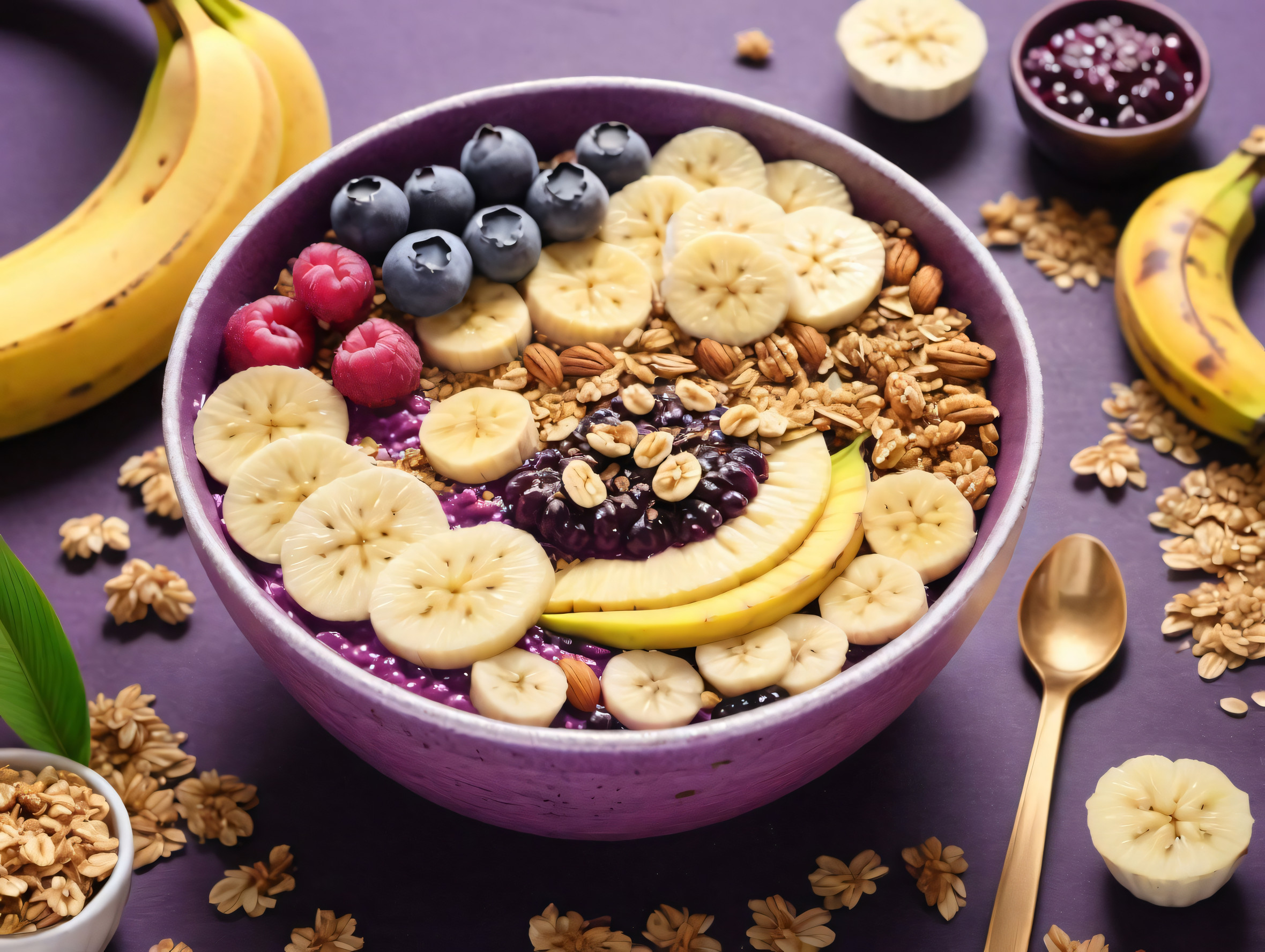 A Close Up Of A Bowl Of Fruit On A Table