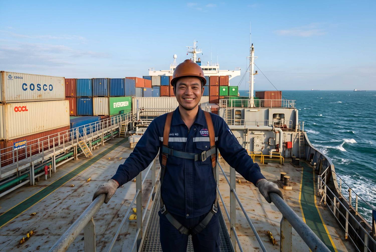 A Seafarer On A Vessel