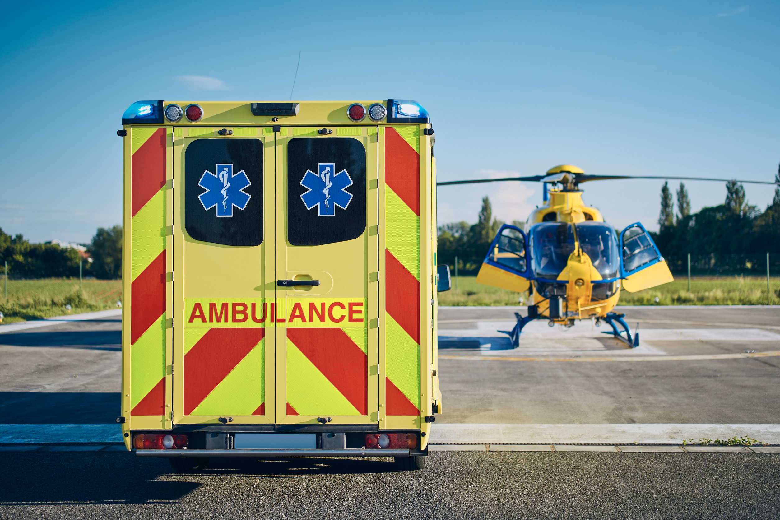 Ambulance Crashes Into Emergency Medical Service Helicopter