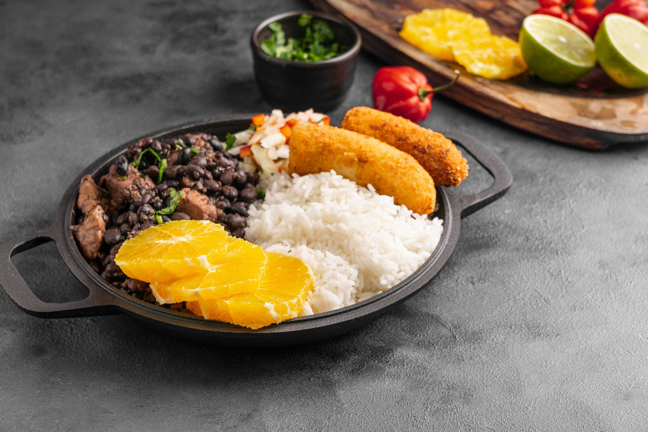 Brazilian Food Being Prepared