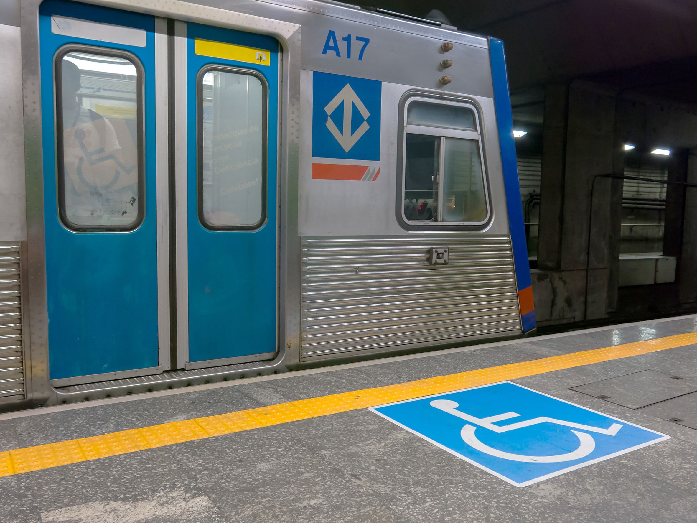 International Symbol Of Access In Brazilian Subway Station
