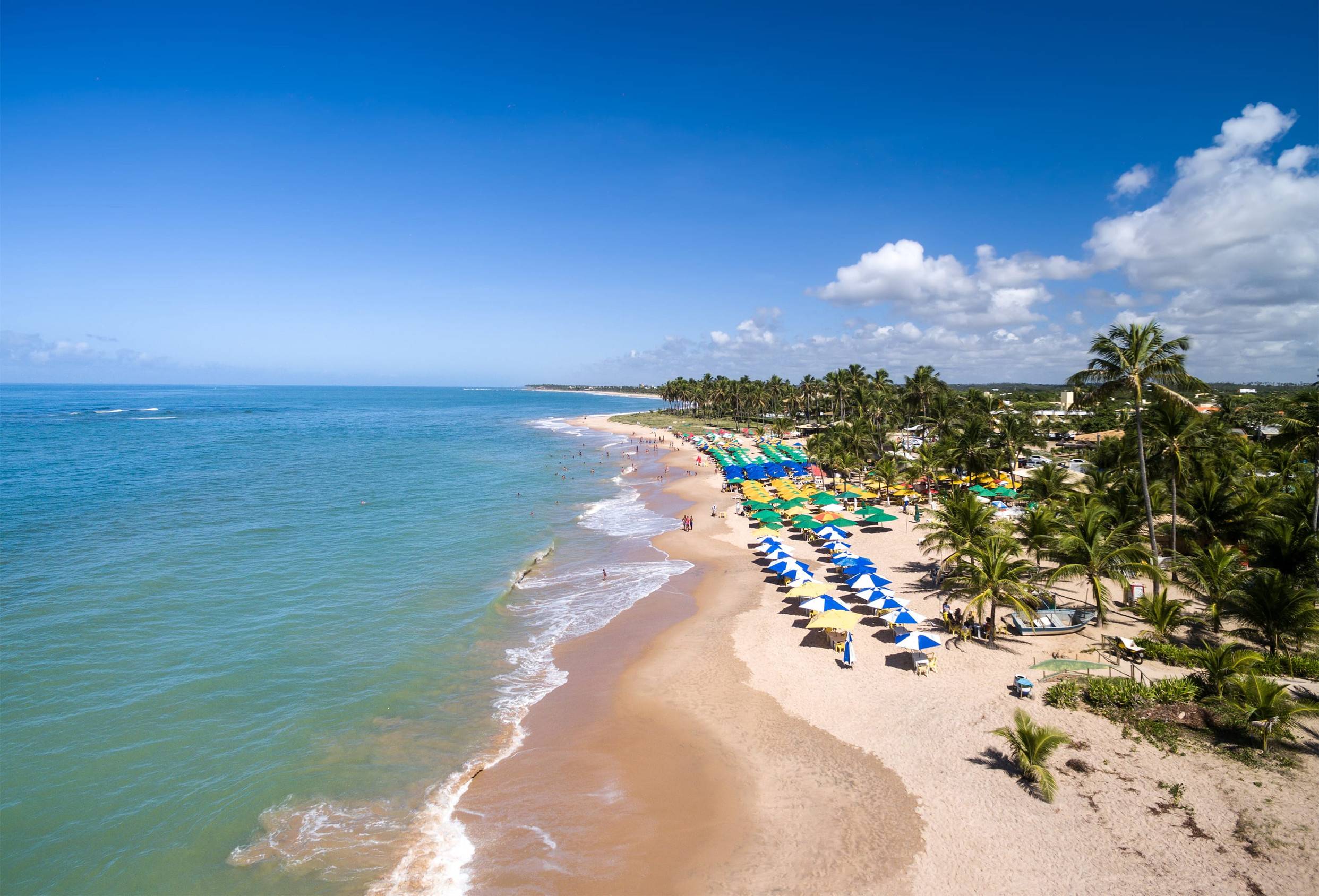 Overhead Look At Bahia Beach In Brazil
