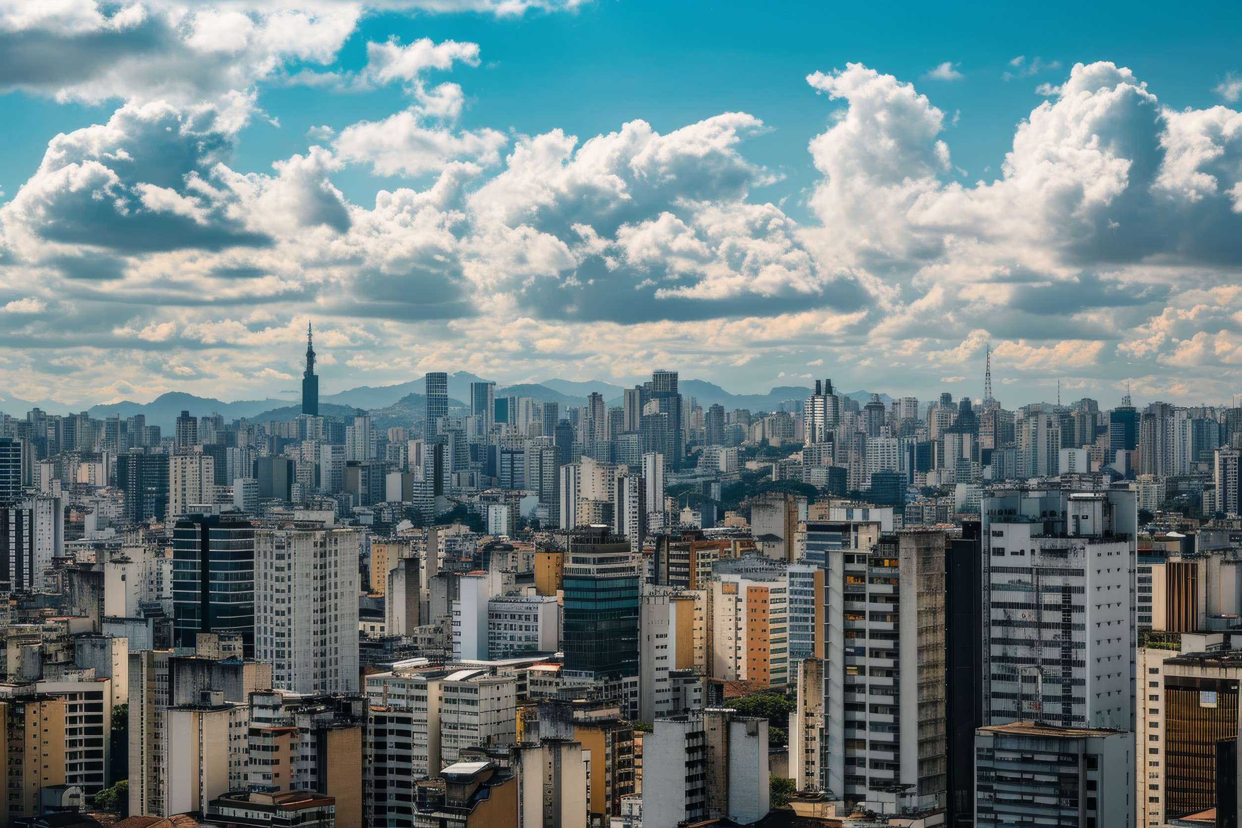 Paulo Skyline Teeming With Life And Color