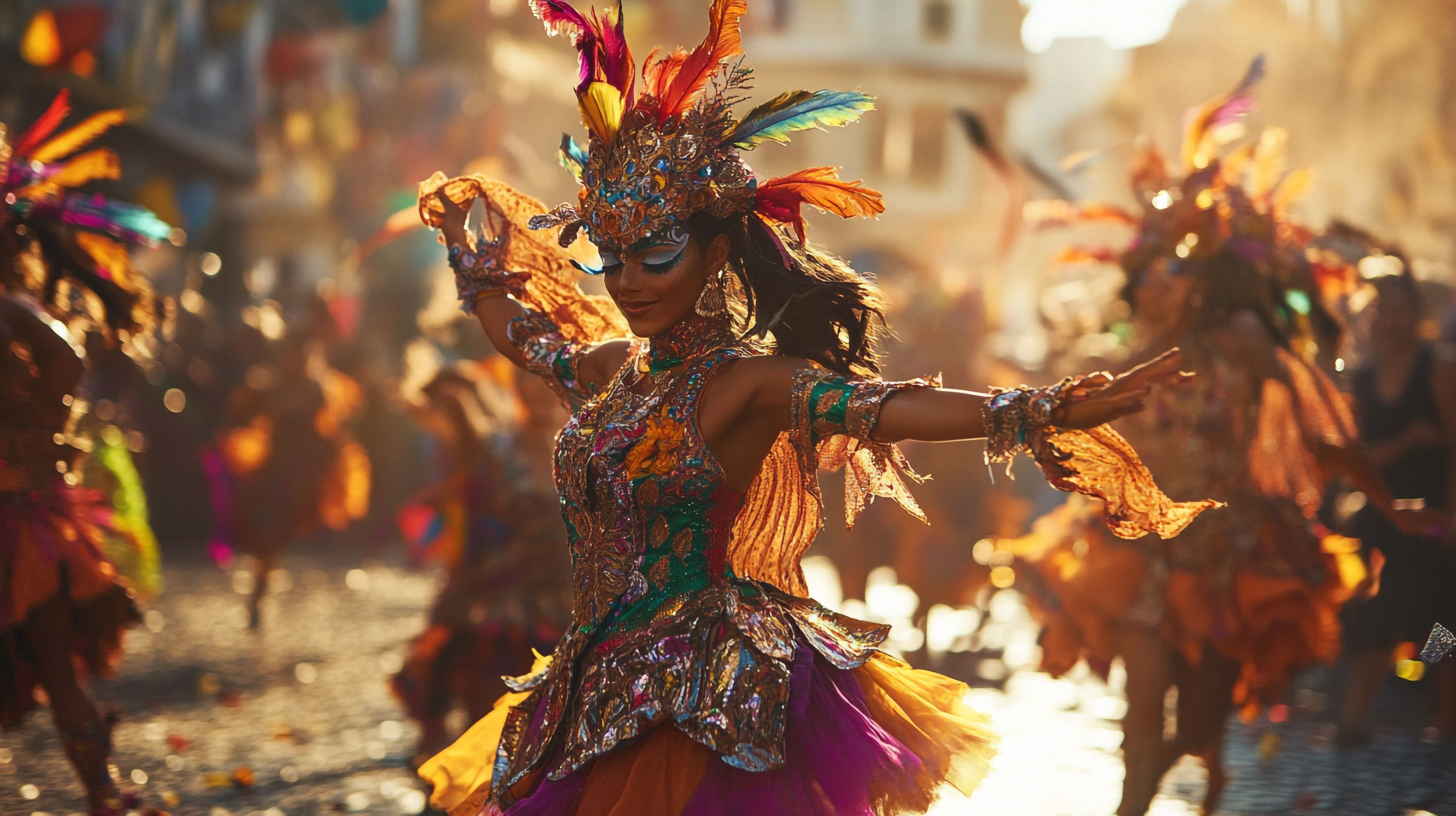 Samba Dancer At Rio Sambadrome Parade
