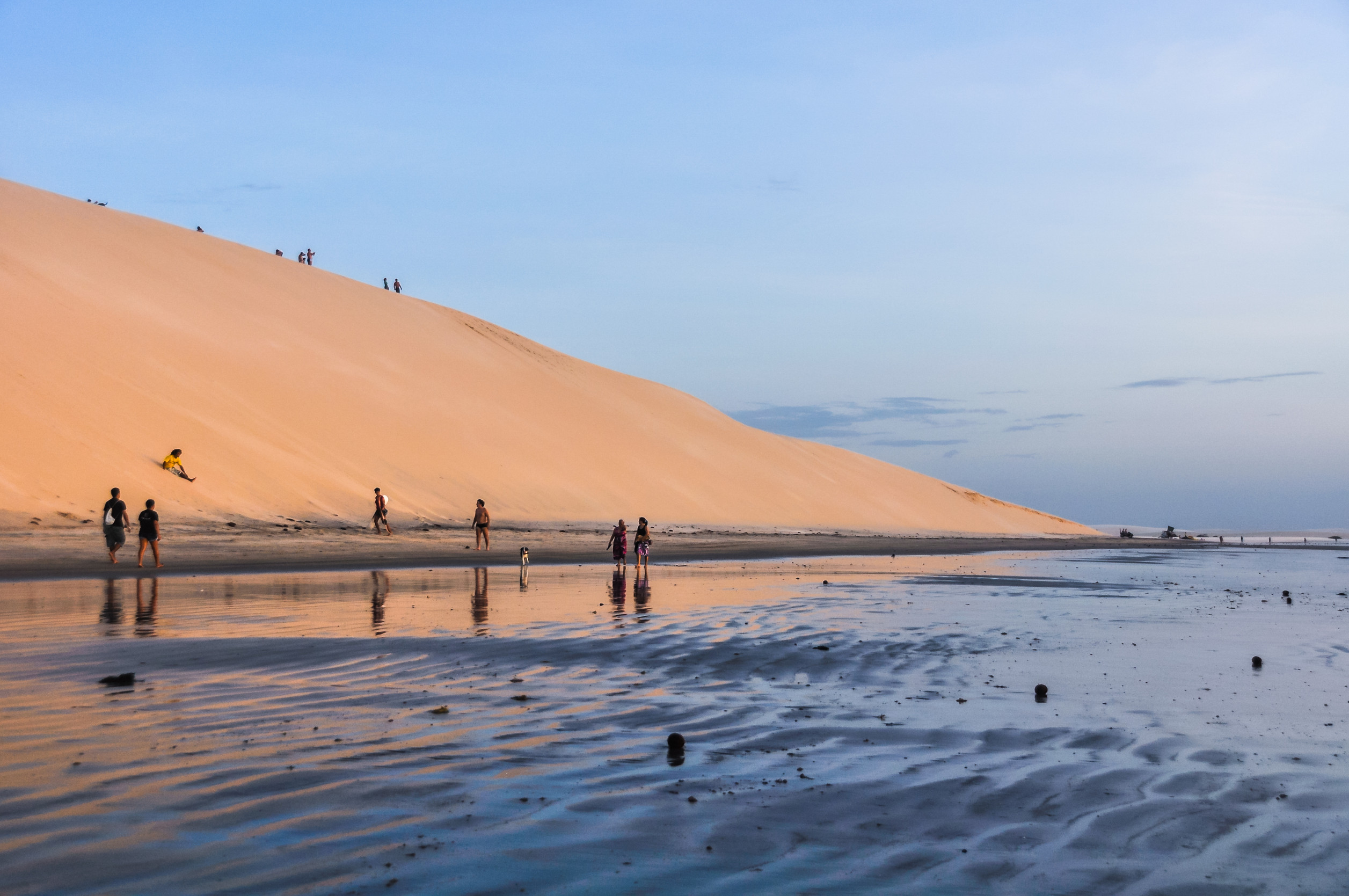 Sand Dunes At Sunset In The Isolated Coastal Village