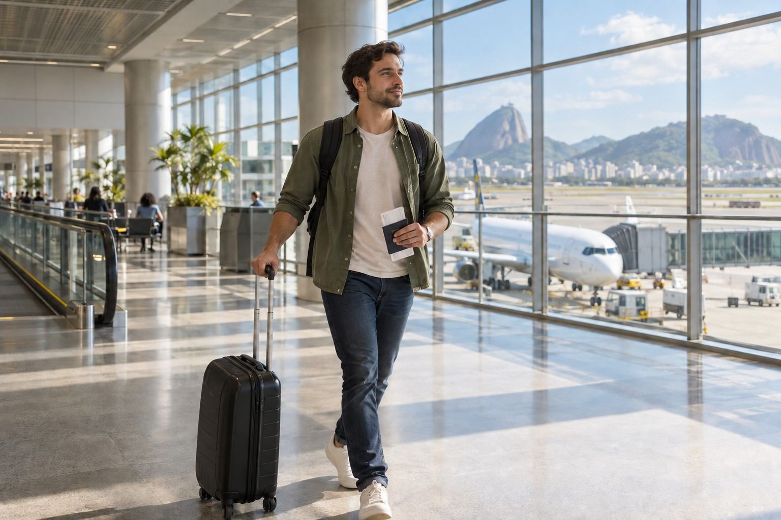 Traveller Transiting Through Brazil