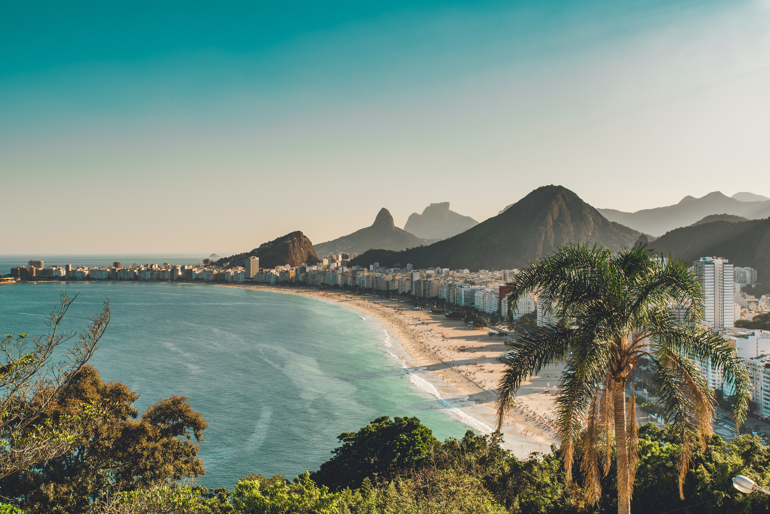View Of Copacabana Beach In Rio De Janeiro Brazil
